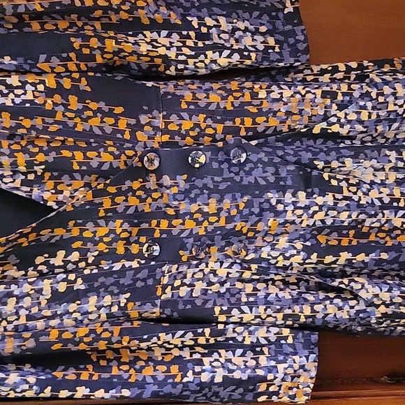 REISS | Esmerelda Navy and Orange Double Breasted Mini Dress - Size 0 - Picture 3 of 16